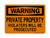 Private Property Violators Will Be Prosecuted, Warning Sign