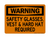 Safety Glasses, Vest & Hard Hat Required, Warning Sign