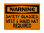 Safety Glasses, Vest & Hard Hat Required, OSHA Warning Sign (Part#: WAR1040)