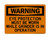 Eye Protection Must Be Worn While Grinder Is In Operation, OSHA Warning Sign (Part#: WAR1059)