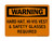 Hard Hat, Hi-Vis Vest & Safety Glasses Required, OSHA Warning Sign (Part#: WAR1060)
