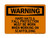Hard Hats & Fall Protection Must Be Worn When Working On Scaffolding, OSHA Warning Sign (Part#: WAR1061)