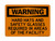 Hard Hats And Safety Glasses Required In Areas Of The Facility, OSHA Warning Sign (Part#: WAR1066)