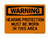 Hearing Protection Required In This Area, Warning Sign