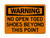No Open Toe Shoes Beyond This Point, OSHA Warning Sign (Part#: WAR1086)