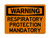 Respiratory Protection Mandatory, OSHA Warning Sign (Part#: WAR1099)