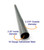 A photo of a steel pipe with the measurements of the length