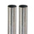 A photo of a top and bottom of Galvanized Round Sign Post