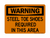 Steel Toe Shoes Required In This Area, Warning Sign