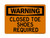 Closed Toe Shoes Required, OSHA Warning Sign (Part#: WAR1119)
