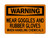 Wear Goggles And Rubber Gloves When Handling Chemicals, OSHA Warning Sign (Part#: WAR1125)