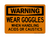 Wear Goggles When Handling Acids Or Caustics, Warning Sign