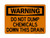 Do Not Dump Chemicals Down This Drain, OSHA Warning Sign (Part#: WAR1142)
