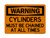 Cylinders Must Be Chained At All Times, OSHA Warning Sign (Part#: WAR1158)