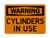 Cylinders In Use, OSHA Warning Sign (Part#: WAR1171)