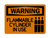 Flammable Cylinder In Use (Tanks Symbol), OSHA Warning Sign (Part#: WAR1174)