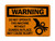 Do Not Operate This Machine Without Guards In Place May Cause Injury (Crush Hand Symbol), OSHA Warning Sign (Part#: WAR1184)