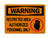 Restricted Area Authorized Personnel Only (Stop Hand Symbol), Warning Sign