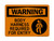 Body Harness Required For Entry (Harness Symbol), OSHA Warning Sign (Part#: WAR1213)
