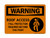 Roof Access Fall Protection Required Beyond This Point (Harness Symbol), OSHA Warning Sign (Part#: WAR1233)