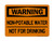 Non-Potable Water - Not For Drinking Or Washing, OSHA Warning Sign (Part#: WAR1267)
