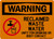 Reclaimed Waste Water Unfit For Drinking Or Body Contact (No Water Symbol), OSHA Warning Sign (Part#: WAR1269)