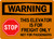 This Elevator Is For Freight Only Not For Passengers (Stop Symbol), OSHA Warning Sign (Part#: WAR1271)