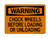 Chock Wheels Before Loading Or Unloading, OSHA Warning Sign (Part#: WAR1288)
