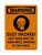 Dust Hazard! Dust Mask Must Be Worn While Working In This Area (PPE Symbol), OSHA Warning Sign (Part#: WAR1314)