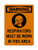 Respirators Must Be Worn In This Area Vertical (PPE Symbol), OSHA Warning Sign (Part#: WAR1324)