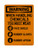 When Handling Chemicals You Must Wear Face Shield Rubber Gloves Rubber Apron (PPE Symbols), OSHA Warning Sign (Part#: WAR1333)