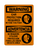 Ear Protection Required Beyond This Point English/Spanish (PPE Symbol), Warning Sign