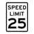 25 MPH Speed Limit Signs,  Traffic Control Signs , Reflective signs,   10"x14" to 24" x 30" Part# - SPD1008
