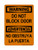 Do Not Block Door English/Spanish, OSHA Warning Sign (Part#: WAR1369)