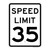 35 MPH Speed Limit Signs,  Traffic Control Signs , Reflective signs,   7"x10" to 24" x 30" Part# - SPD1012