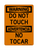 Do Not Touch English/Spanish, Warning Sign