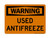 Used Antifreeze, OSHA Warning Sign (Part#: WAR1393)