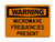 Microwave Frequencies Present, OSHA Warning Sign (Part#: WAR1396)