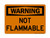 Not Flammable, OSHA Warning Sign (Part#: WAR1409)