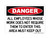 All Employees Whose Work Does Not Require Them To Enter This Area, OSHA Danger Sign (Part#: DAN1008)