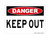 Keep Out, OSHA Danger Sign (Part#: DAN1010)