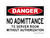 No Admittance To Server Room Without Authorization, OSHA Danger Sign (Part#: DAN1015)