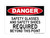 Safety Glasses And Safety Shoes Required Beyond This Point, OSHA Danger Sign (Part#: DAN1026)
