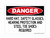 Hard Hat, Safety Glasses, Hearing Protection And Steel Toe Shoes Required, OSHA Danger Sign (Part#: DAN1027)