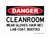 Cleanroom Wear Gloves, Hair Net, Lab Coat, Booties, OSHA Danger Sign (Part#: DAN1034)