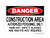 Construction Area Authorized Personnel Only Hard Hat, Safety Glasses And High-Vis Vest Required, OSHA Danger Sign (Part#: DAN1041)