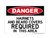 Hairnets And Beard Covers Required In This Area, OSHA Danger Sign (Part#: DAN1043)
