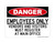 Entrance For Employees Only, OSHA Danger Sign (Part#: DAN1051)