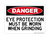 Eye Protection Must Be Worn When Grinding, Danger Sign