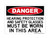 Hearing Protection And Safety Glasses Must Be Worn In This Area, OSHA Danger Sign (Part#: DAN1071)